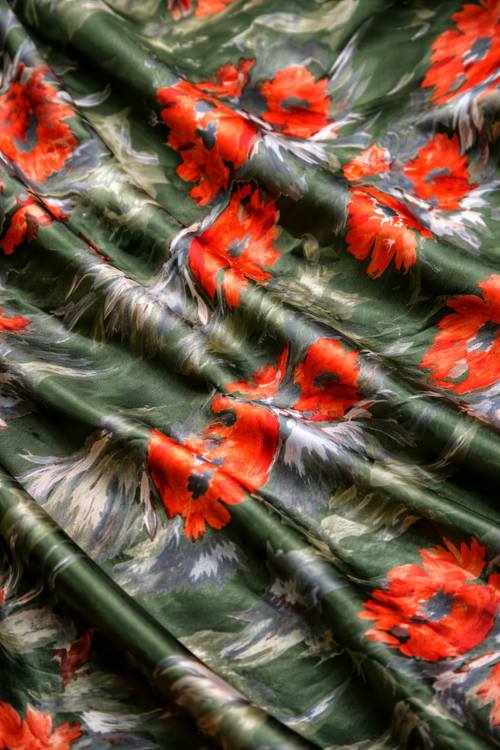 Autumn Flame Flora - Satin