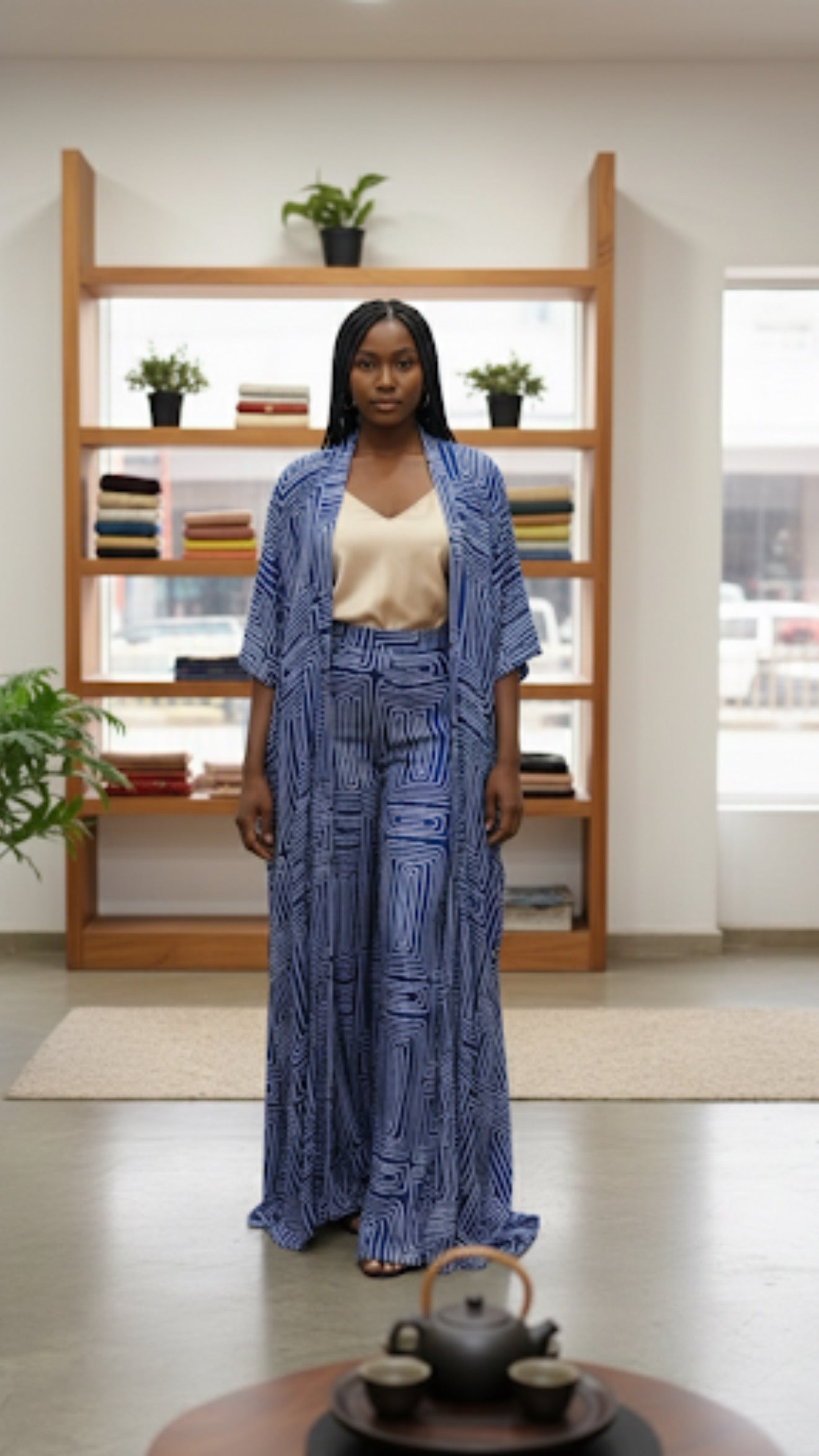 Premium Satin Kimono Robe & Belt Set