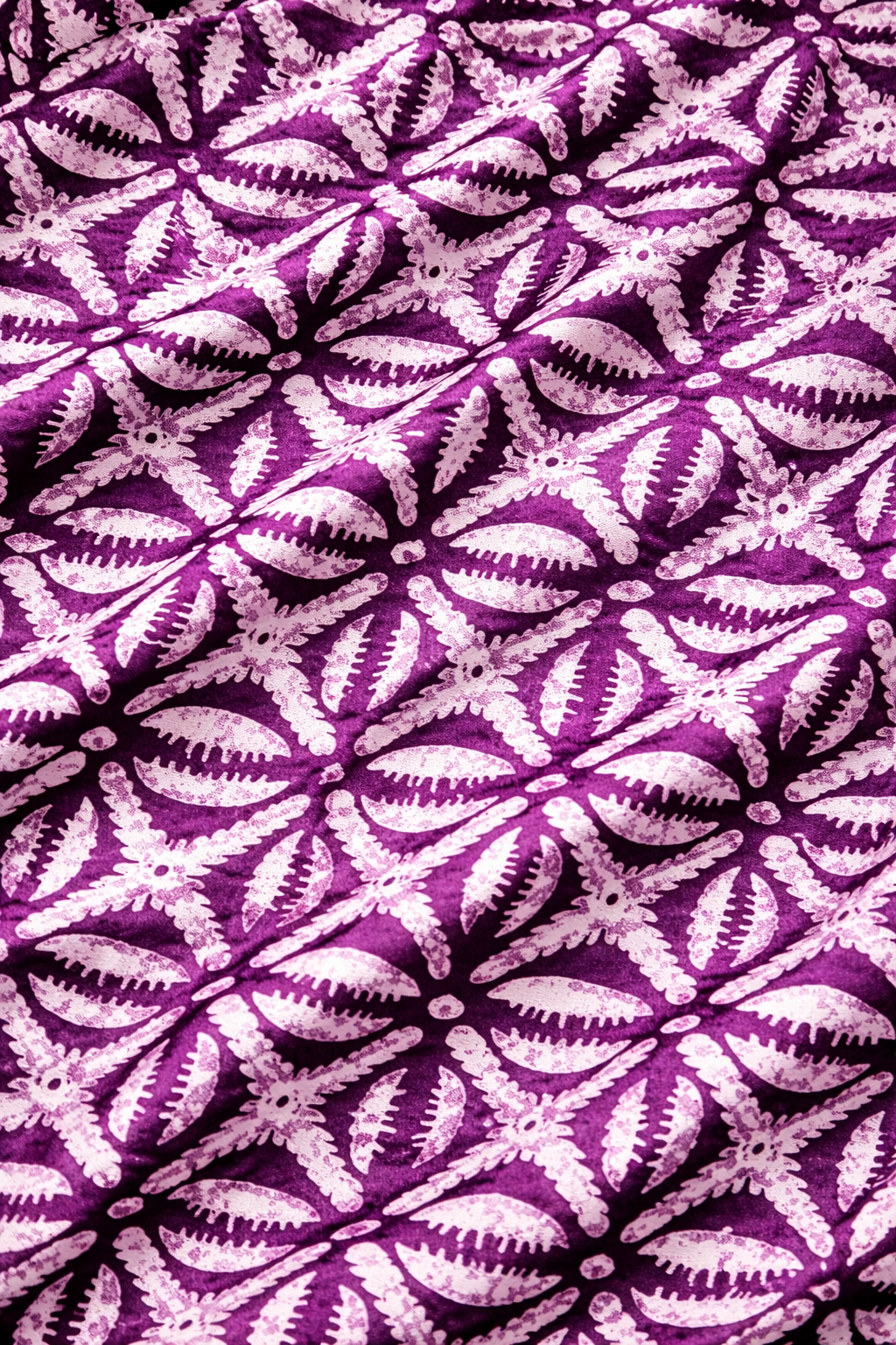 Batik Leaf Pattern - Satin