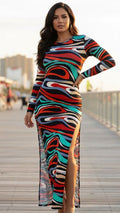 The Lycra Stretch Maxi Bodycon with Side Slit