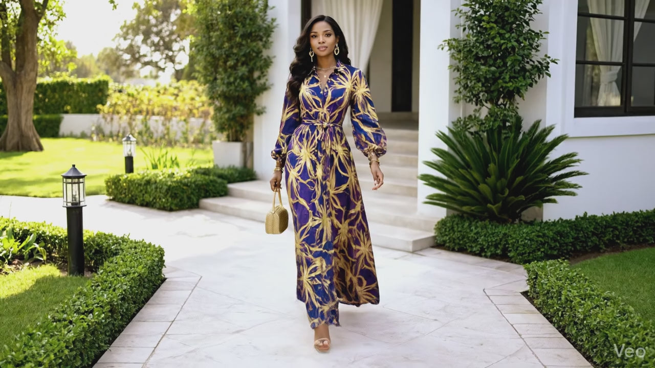 The Lumina Maxi Shirt Dress